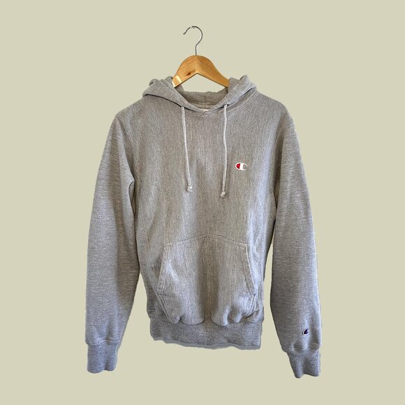 Champion Double Weave Grey Hoodie - Picture 1 of 3